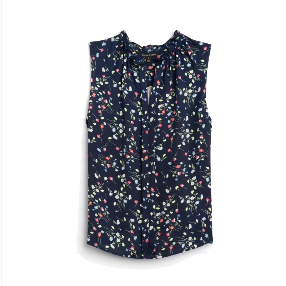 Stitch Fix. 41 Hawthorn. Orlee mixed material sleeveless top. Size L